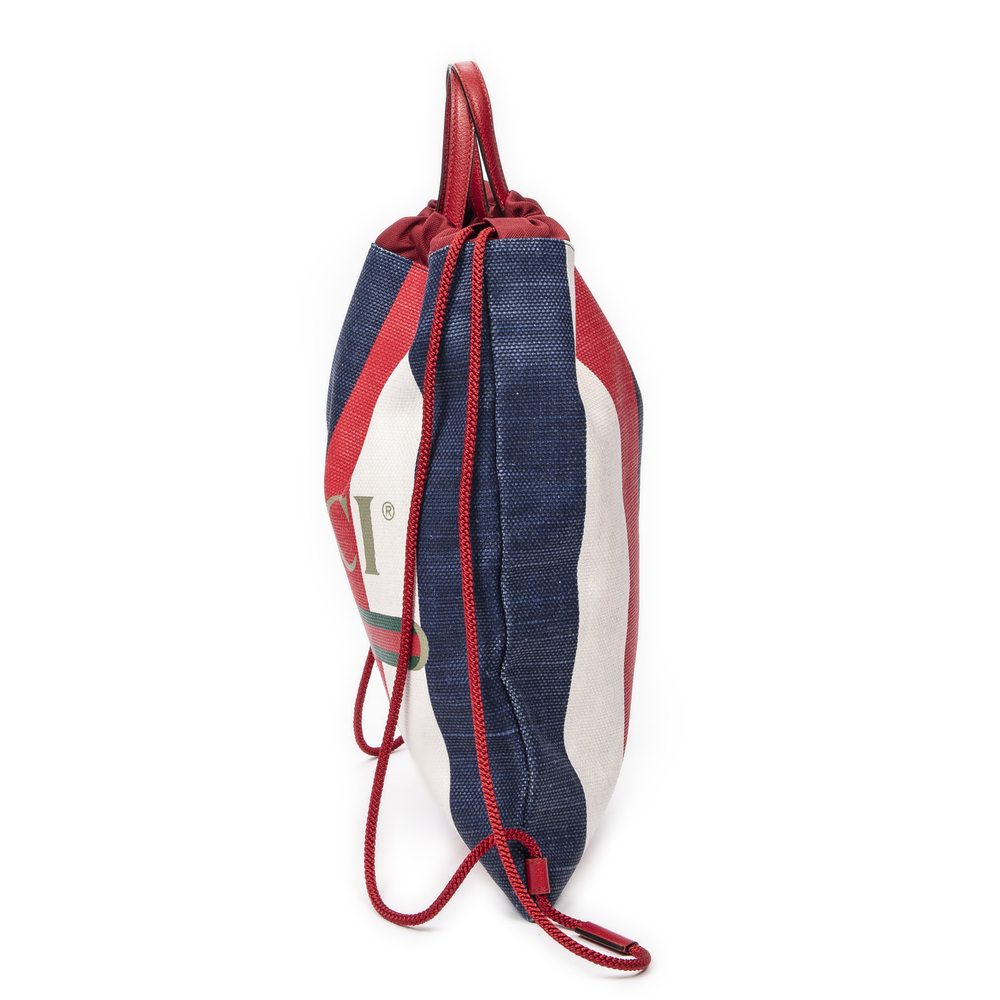 Gucci Logo Print Drawstring Backpack - Picture 3 of 9